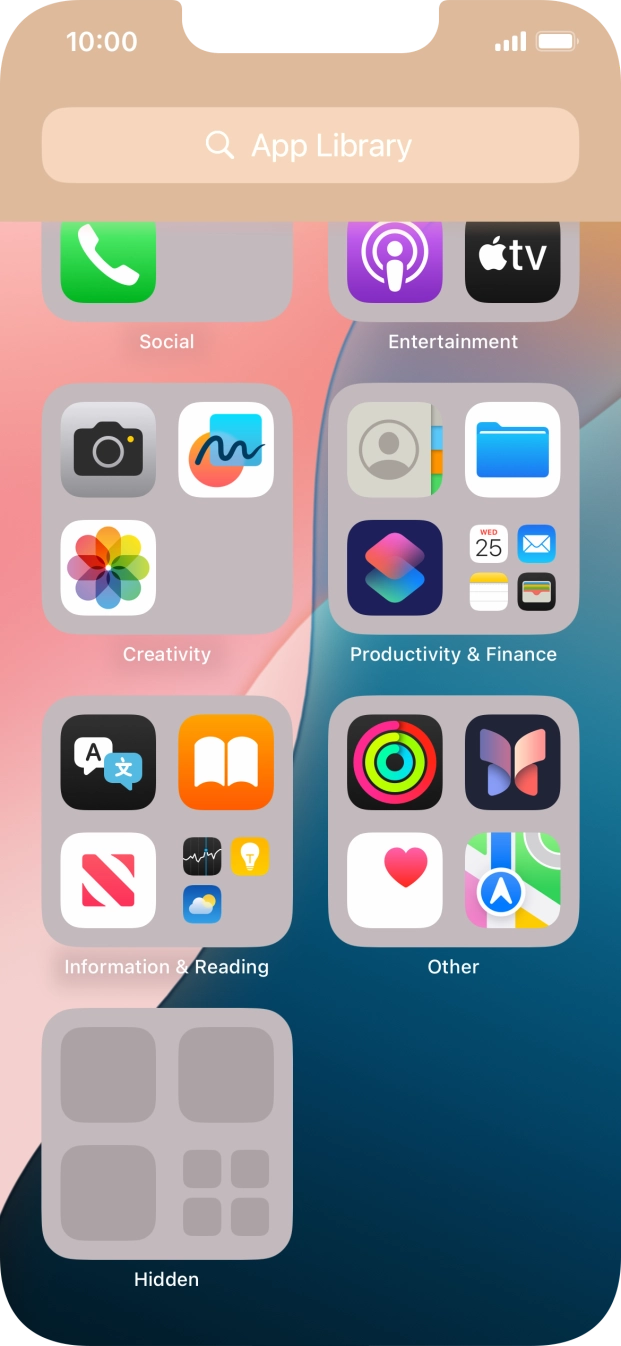 The app is now placed in the Hidden folder in the App Library.
