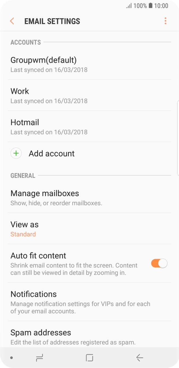 Press the required account. Press the required account.