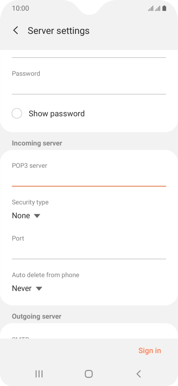 Press the drop down list below 'Security type'. Press the drop down list below 'Security type'.