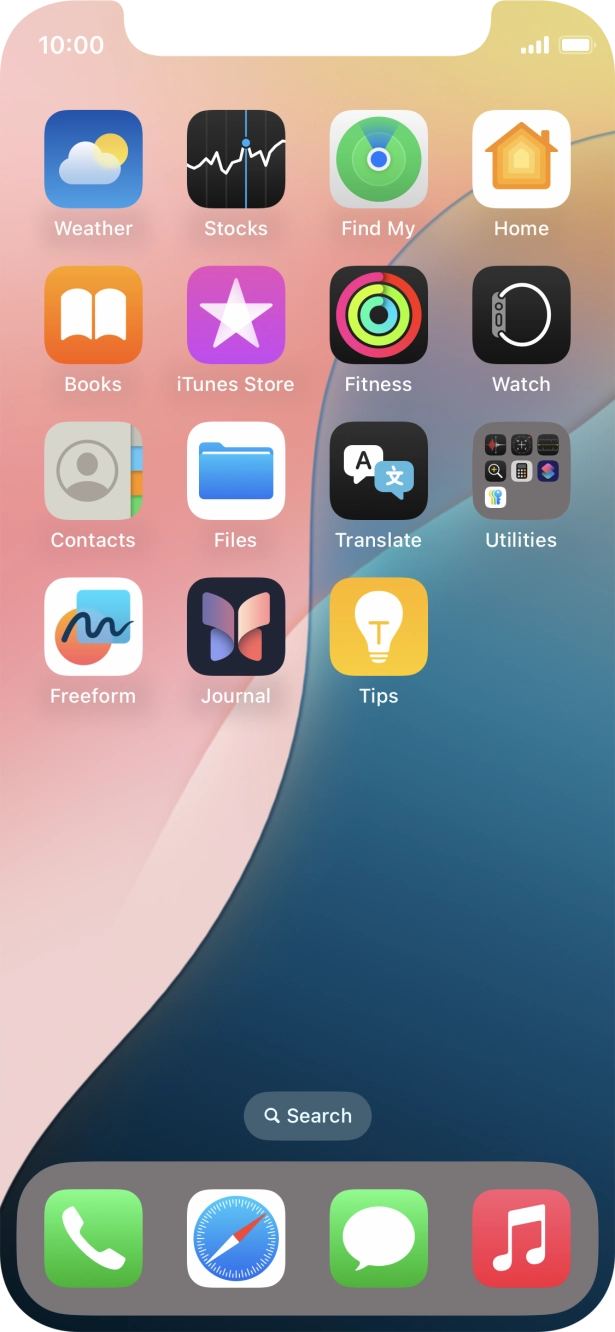 Press and hold anywhere on the home screen.