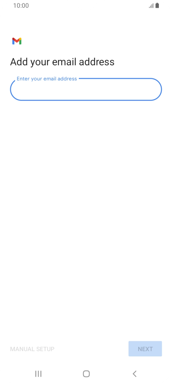 Press the field below 'Enter your email address' and key in your email address. Press the field below 'Enter your email address' and key in your email address.