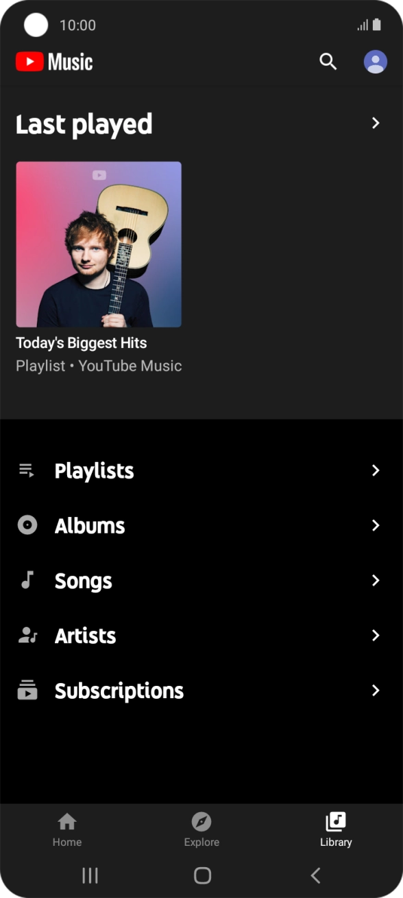 Press the required category and go to the required audio file.