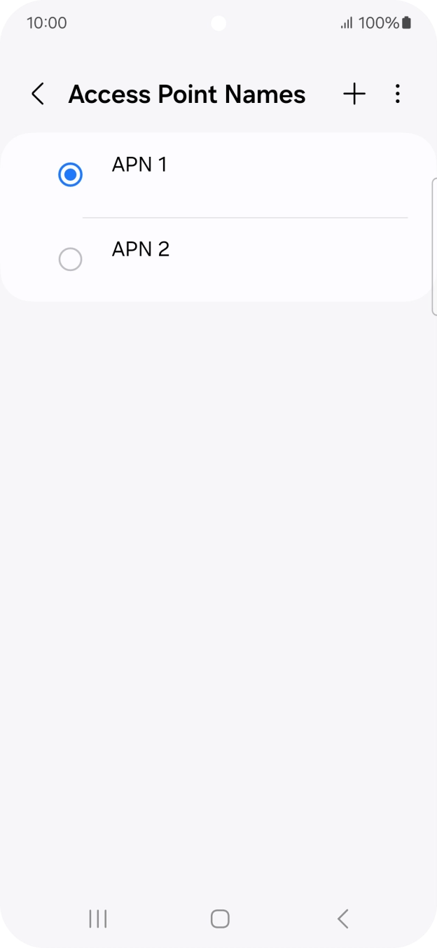 Press the field next to the data connection to activate it.