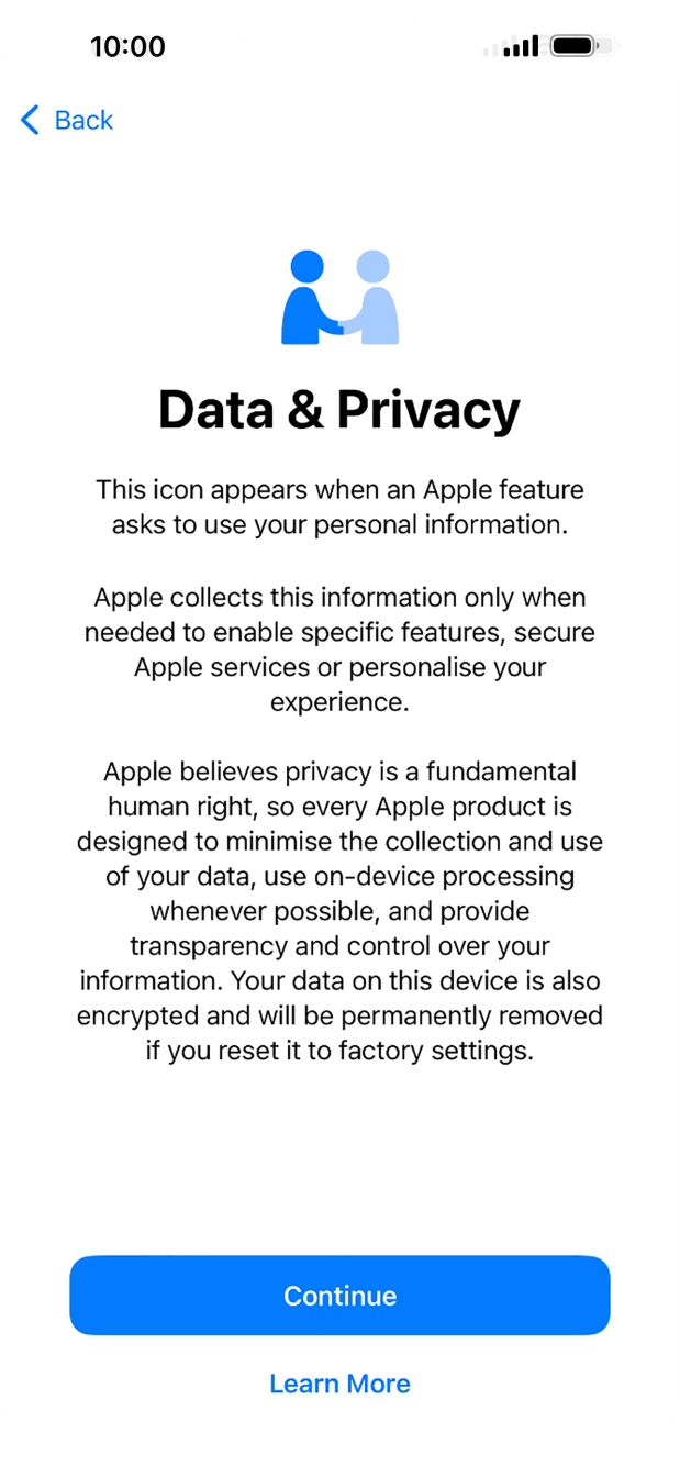 Press Continue. Press Continue.