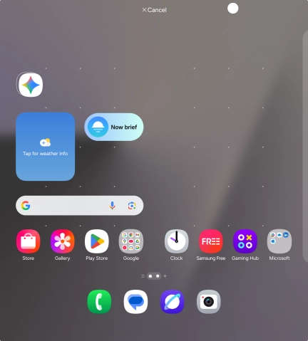 Drag the app icon to the required position on the home screen.