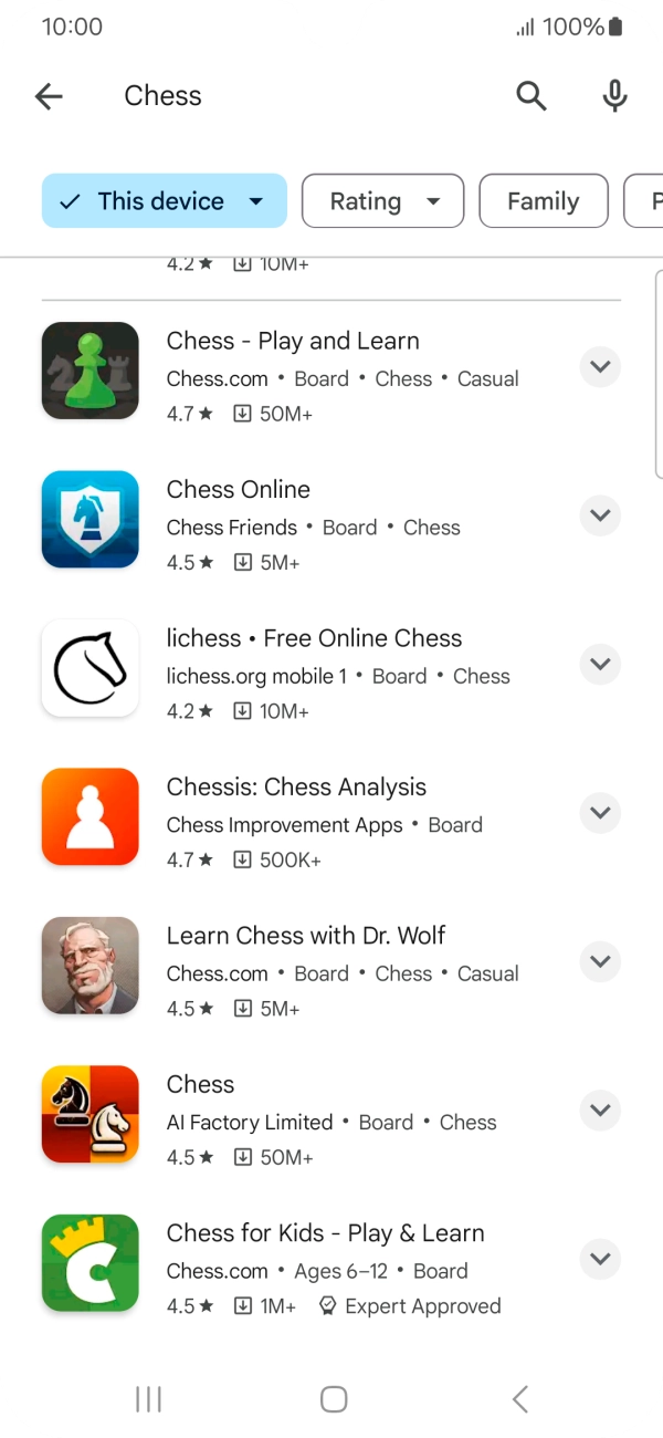 Press the required app. Press the required app.