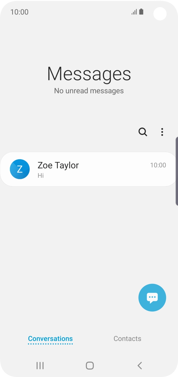 Press the new message icon. Press the new message icon.