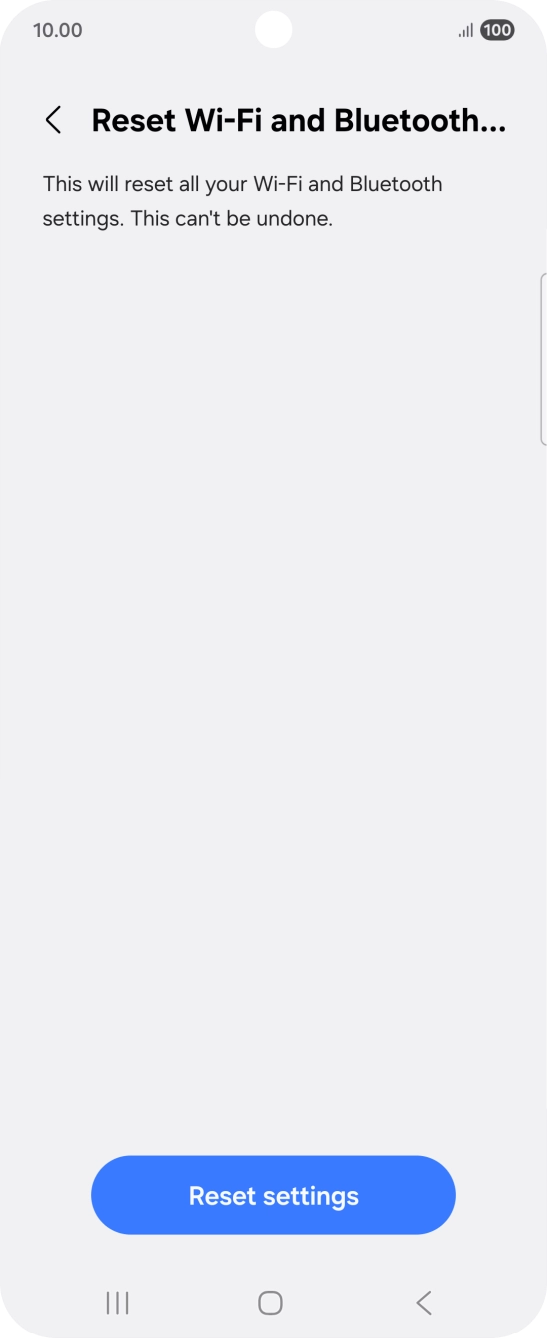 Press Reset settings.