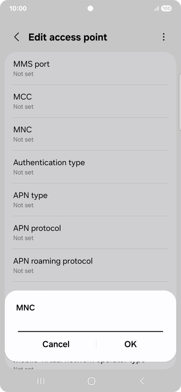 Key in 10 and press OK.