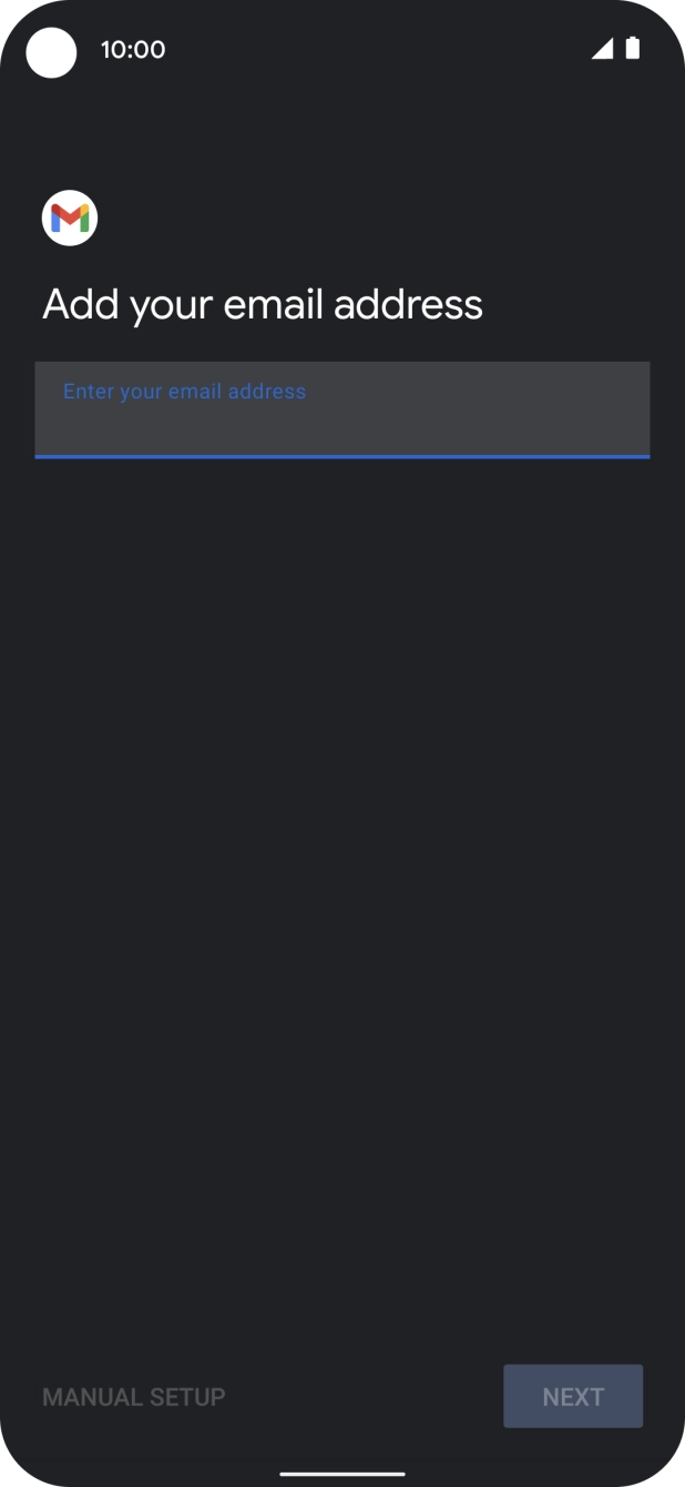 Press the field below 'Enter your email address' and key in your email address. Press the field below 'Enter your email address' and key in your email address.