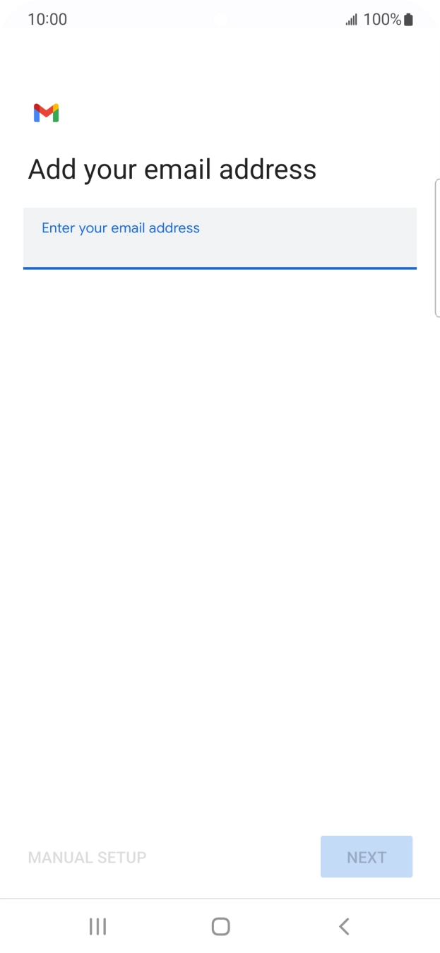 Press the field below 'Enter your email address' and key in your email address. Press the field below 'Enter your email address' and key in your email address.