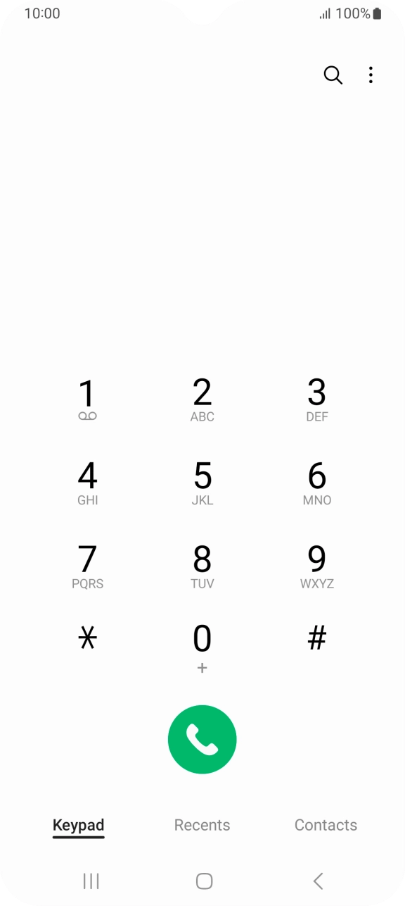 Press the menu icon.