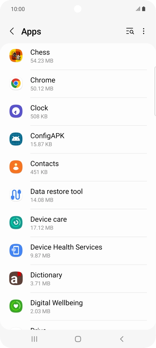 Press the required app.