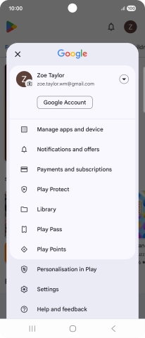 Press Manage apps and device.