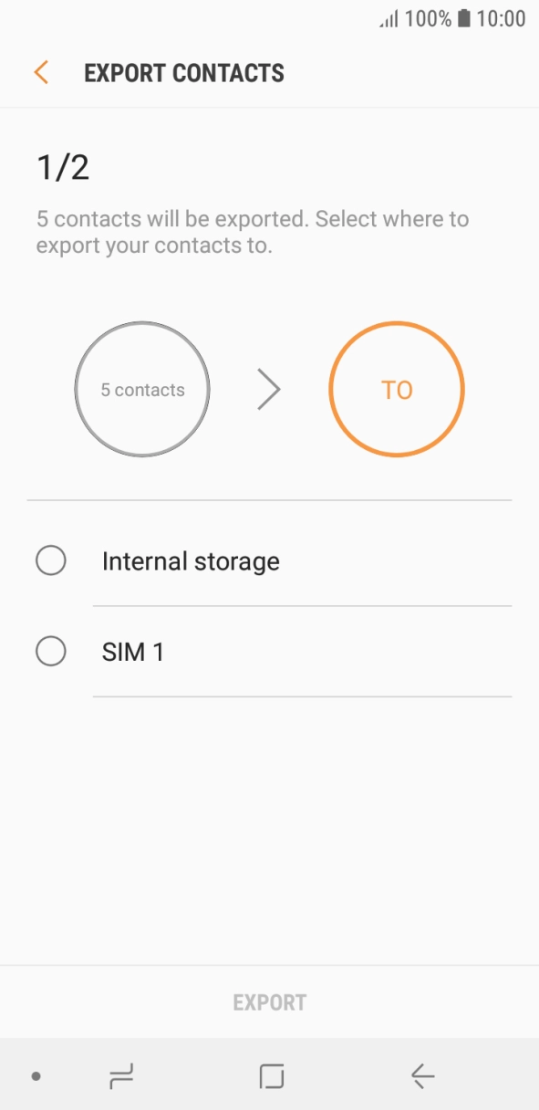 Press the name of the SIM.