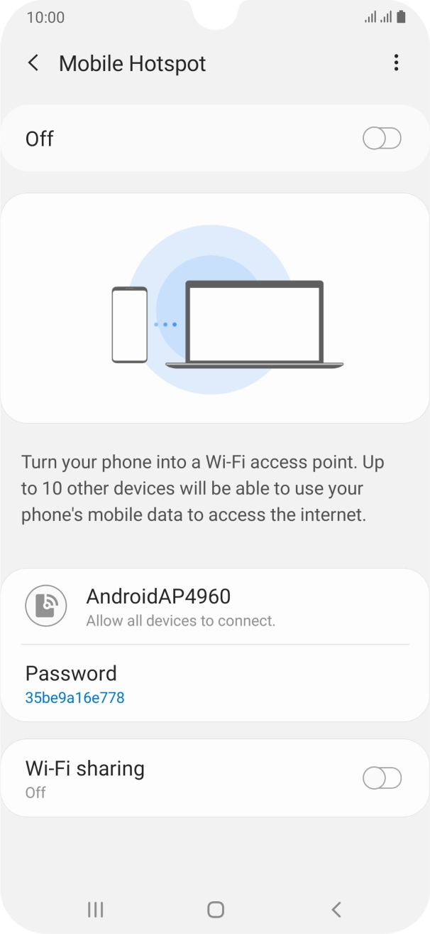 Press the menu icon.