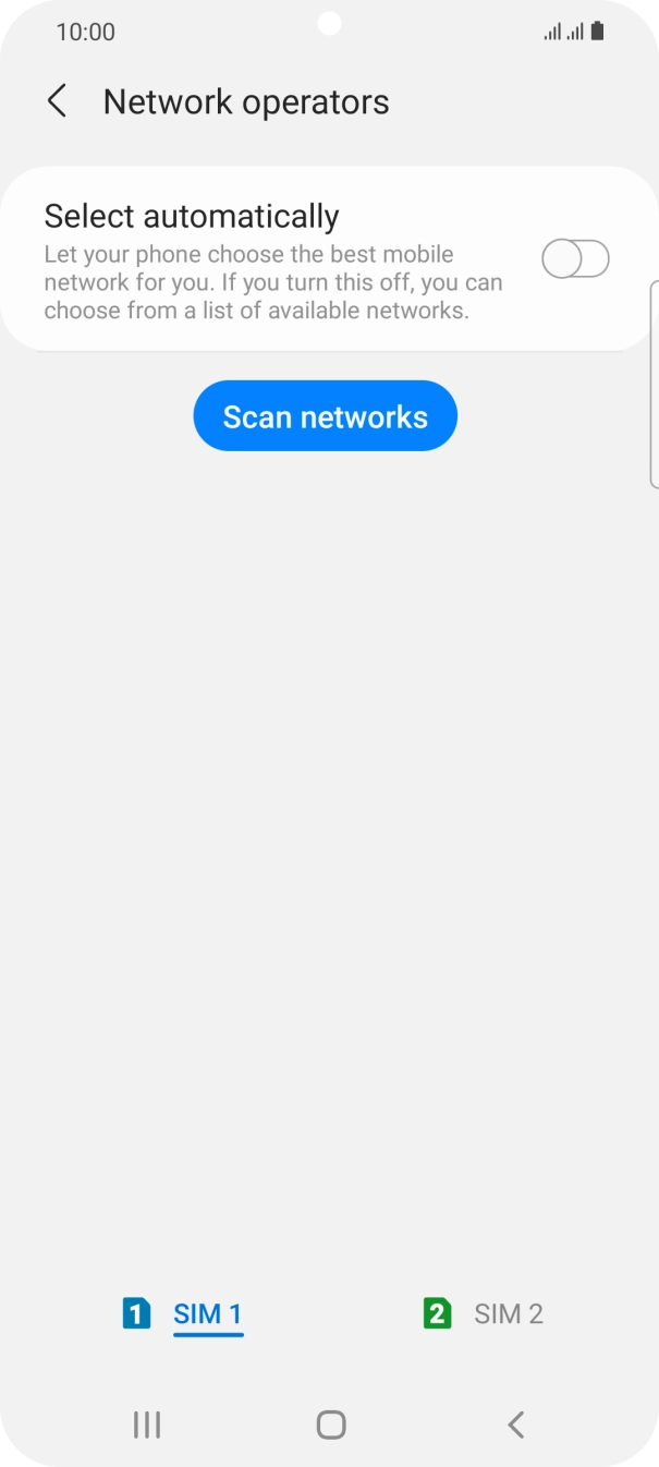 Press the indicator next to 'Select automatically' to turn on the function.
