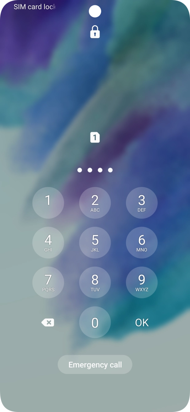 Key in your SIM PIN and press OK The default SIM PIN is 0000.
