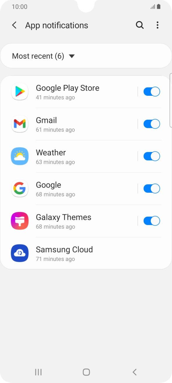 Press the drop down list.