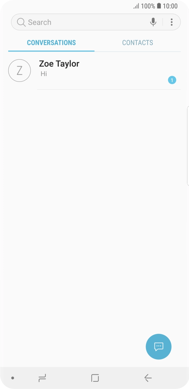 Press the new message icon. Press the new message icon.