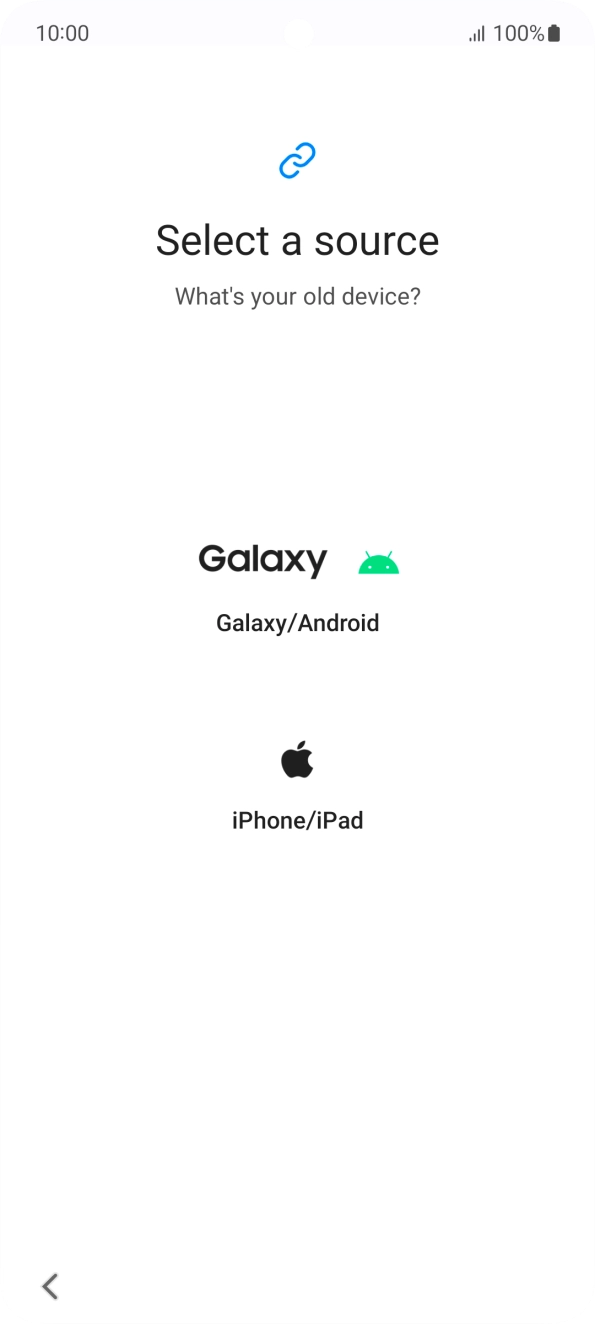 Press the required setting and follow the instructions on the screen to transfer the content from another phone.