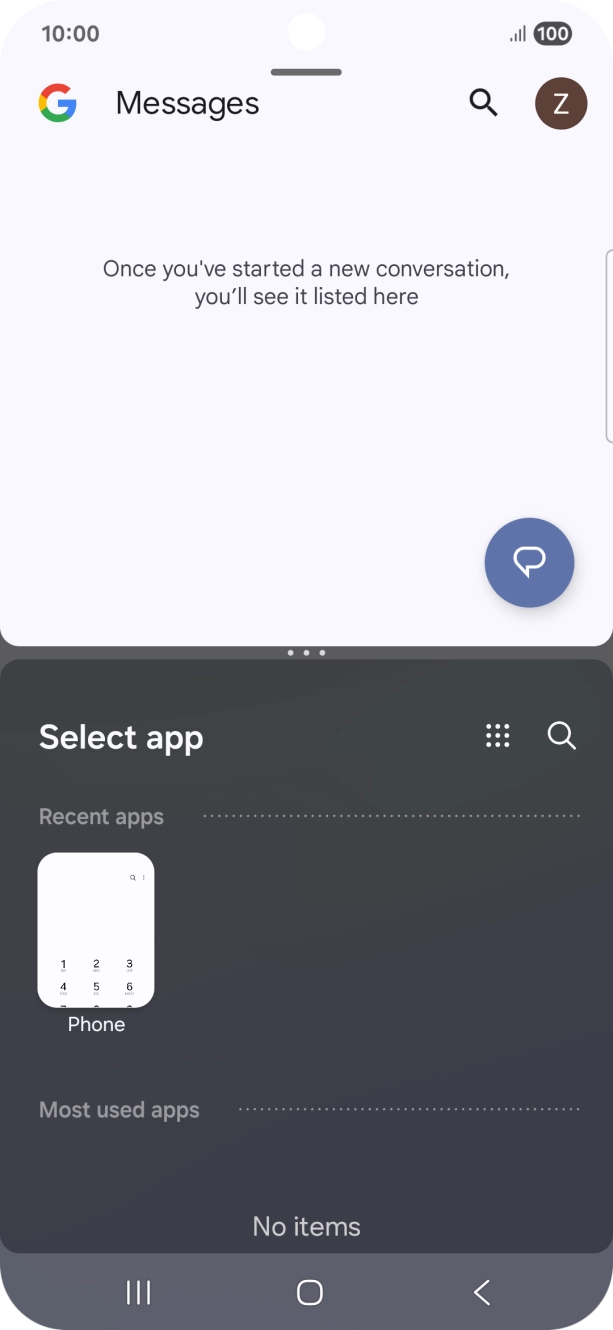 Press the second application. Press the second application.