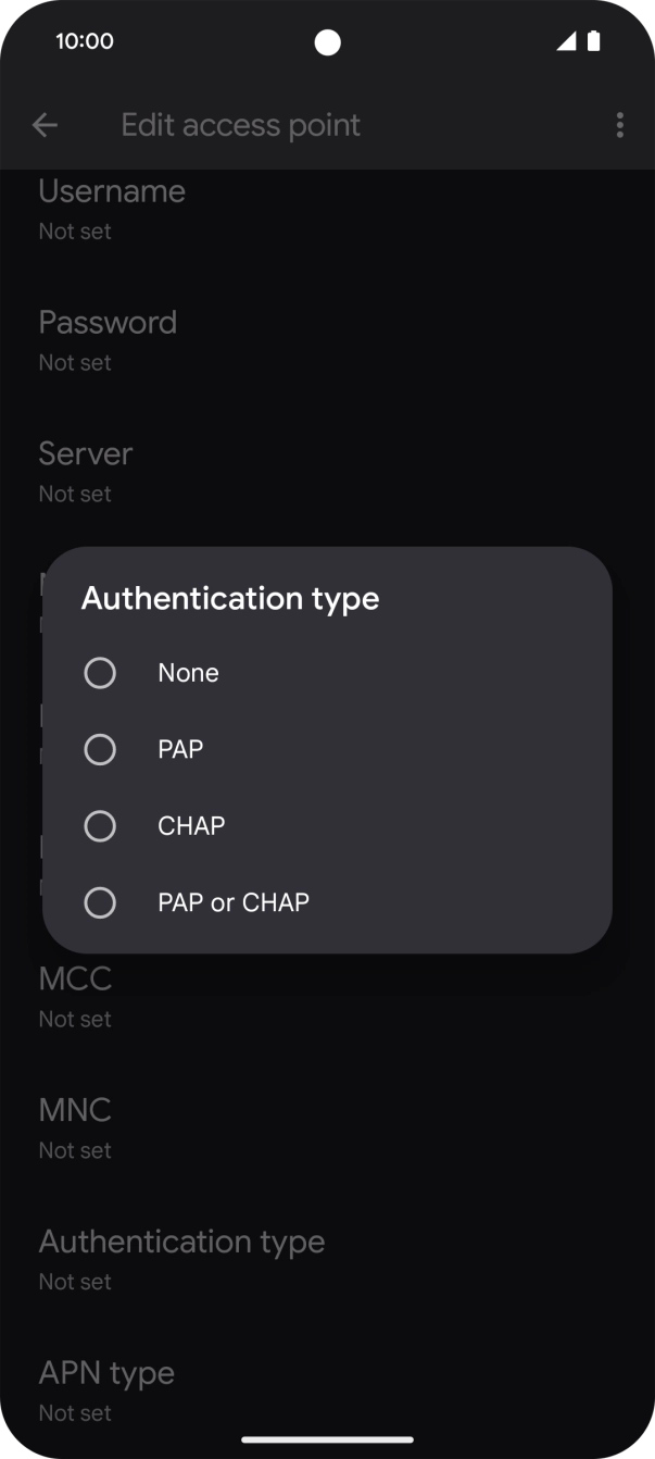 Press PAP. Press PAP.