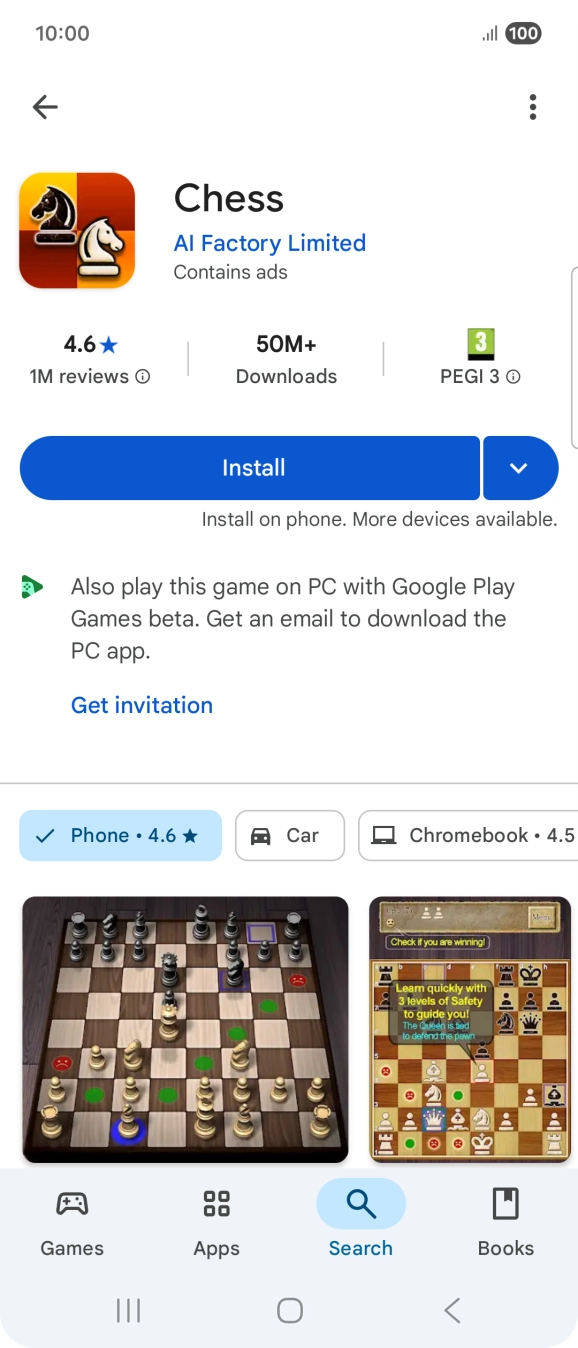 Press Install and follow the instructions on the screen to install the app. Press Install and follow the instructions on the screen to install the app.