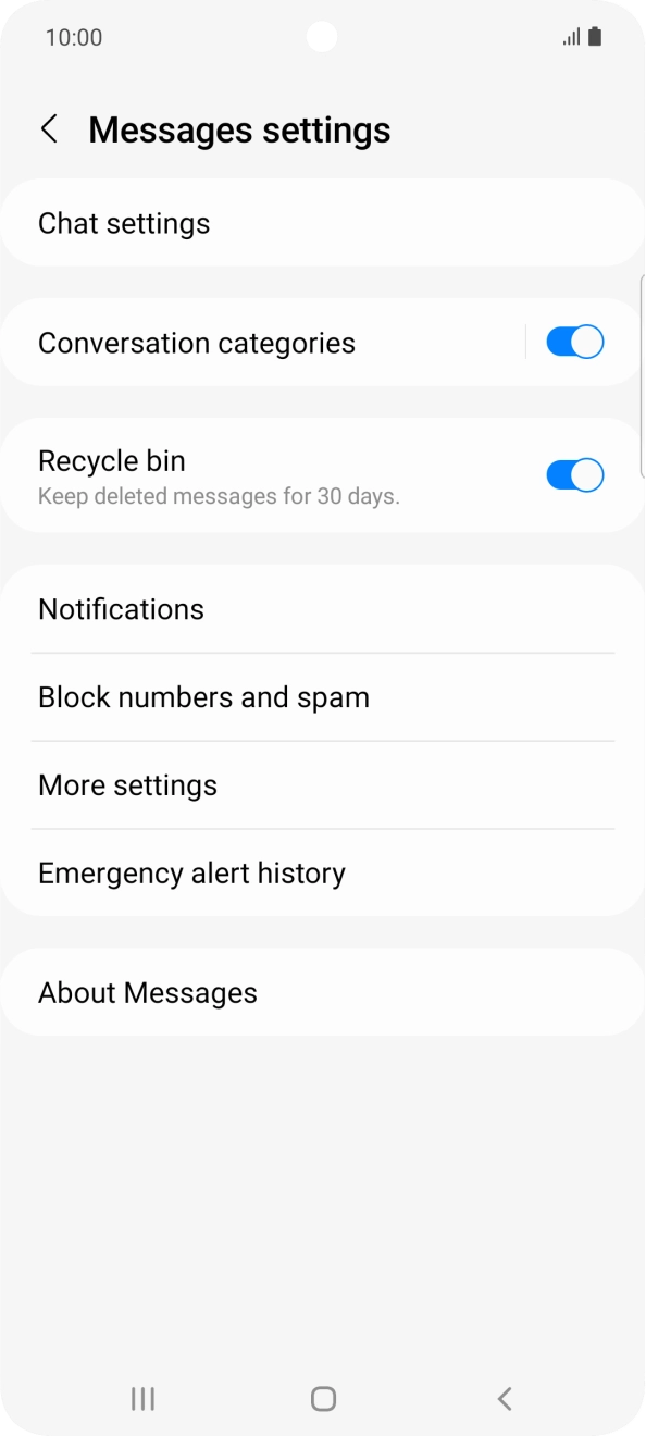 Press More settings.