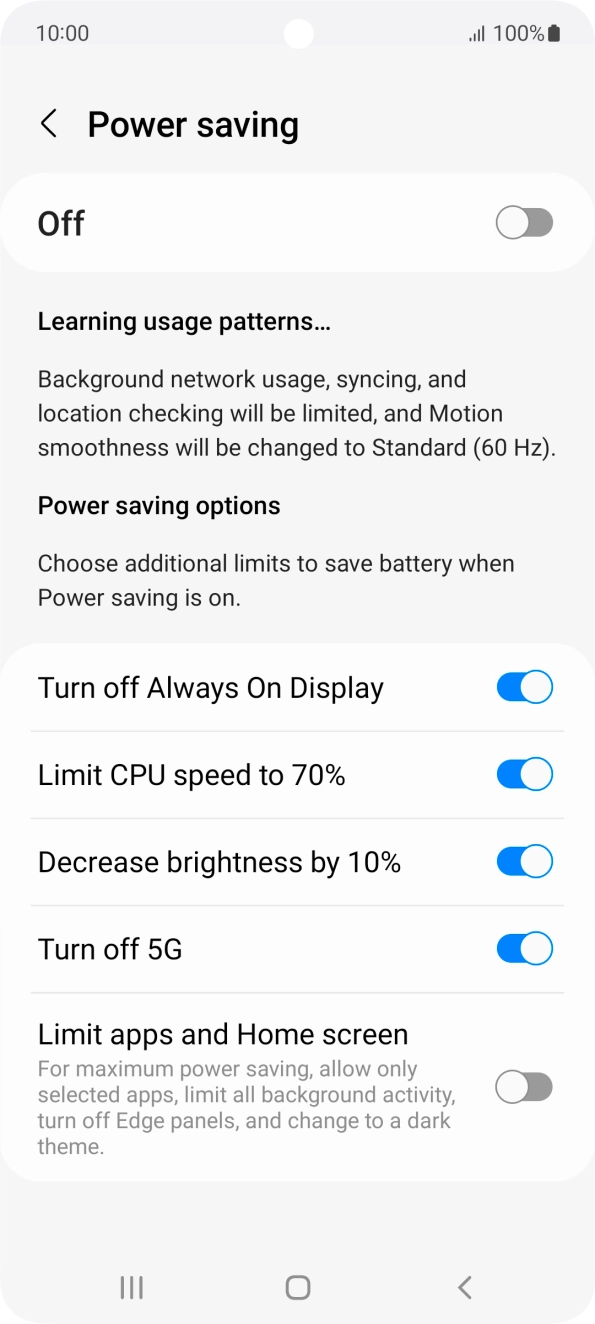 Press the indicators next to the required settings. Press the indicators next to the required settings.