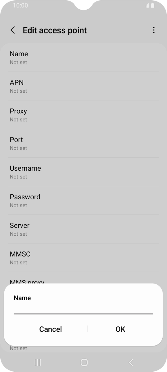 Key in O2 UK Internet and press OK.