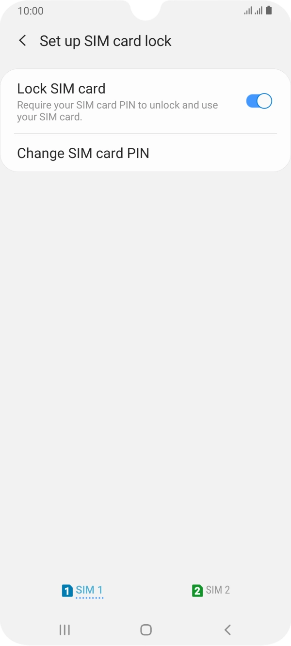 Press the required SIM.