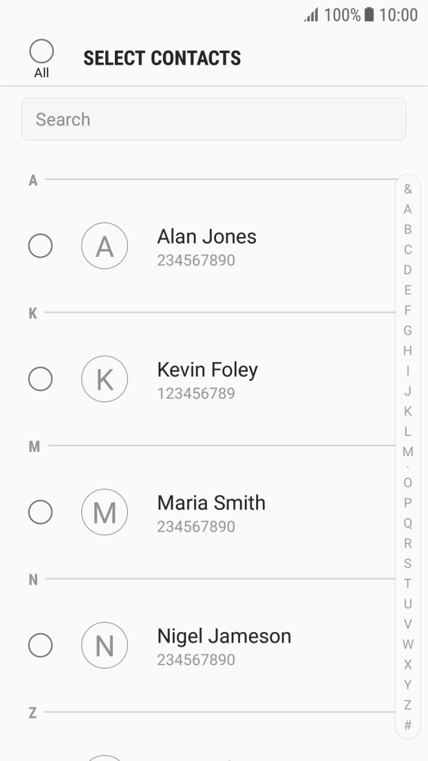 Press the field above 'All'.