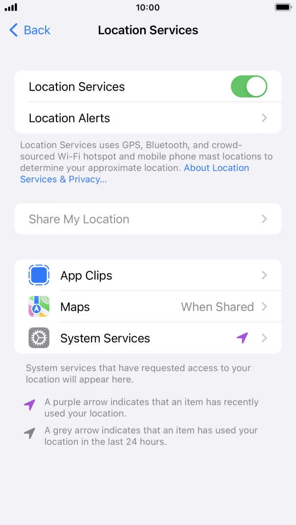 Press the required app.