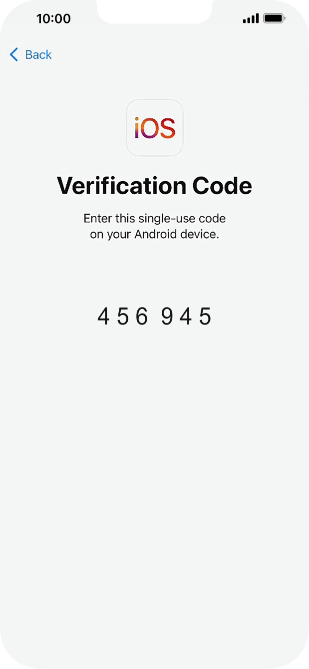 Follow the instructions on the screen and in the 'Move to iOS' app to transfer the content from the Android phone to your phone and set up your phone and prepare it for use.