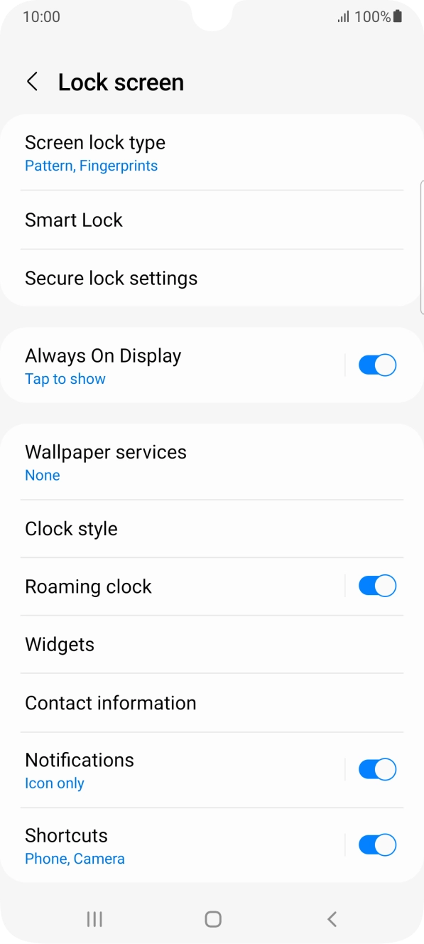 Press Screen lock type and key in the current phone lock code. Press Screen lock type and key in the current phone lock code.