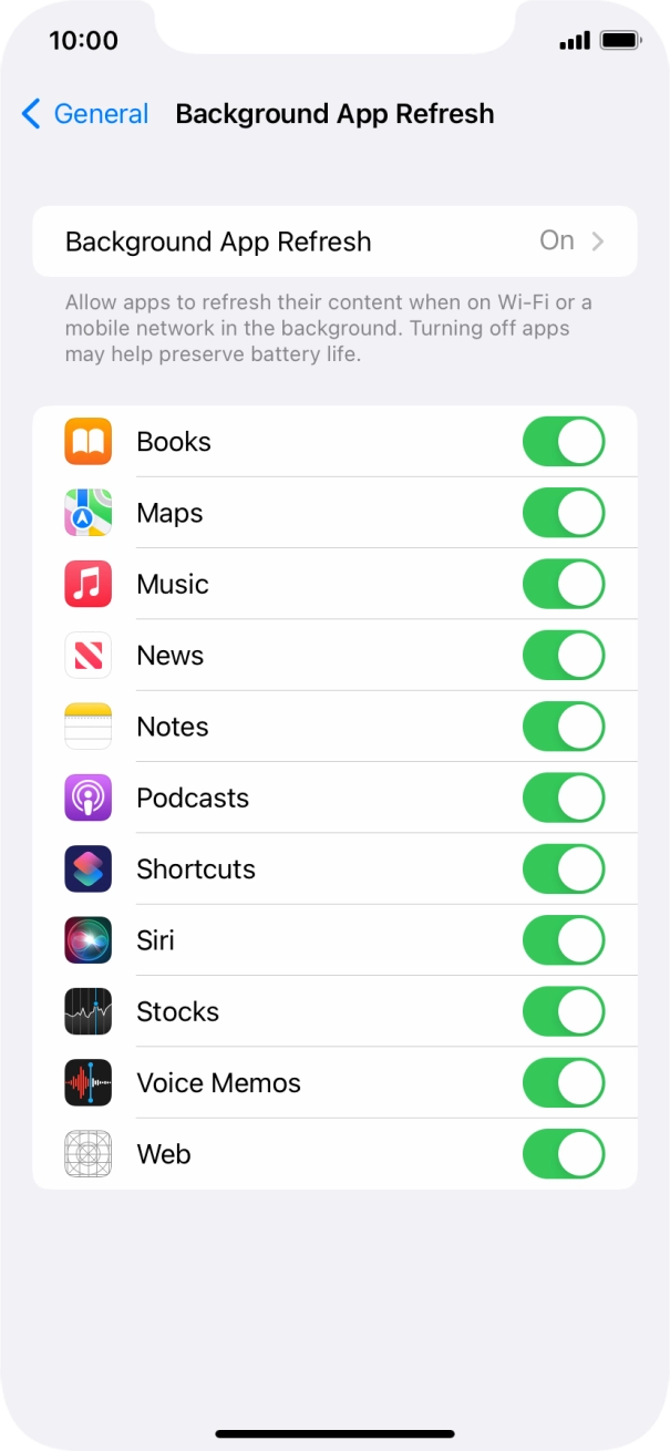 Press Background App Refresh. Press Background App Refresh.