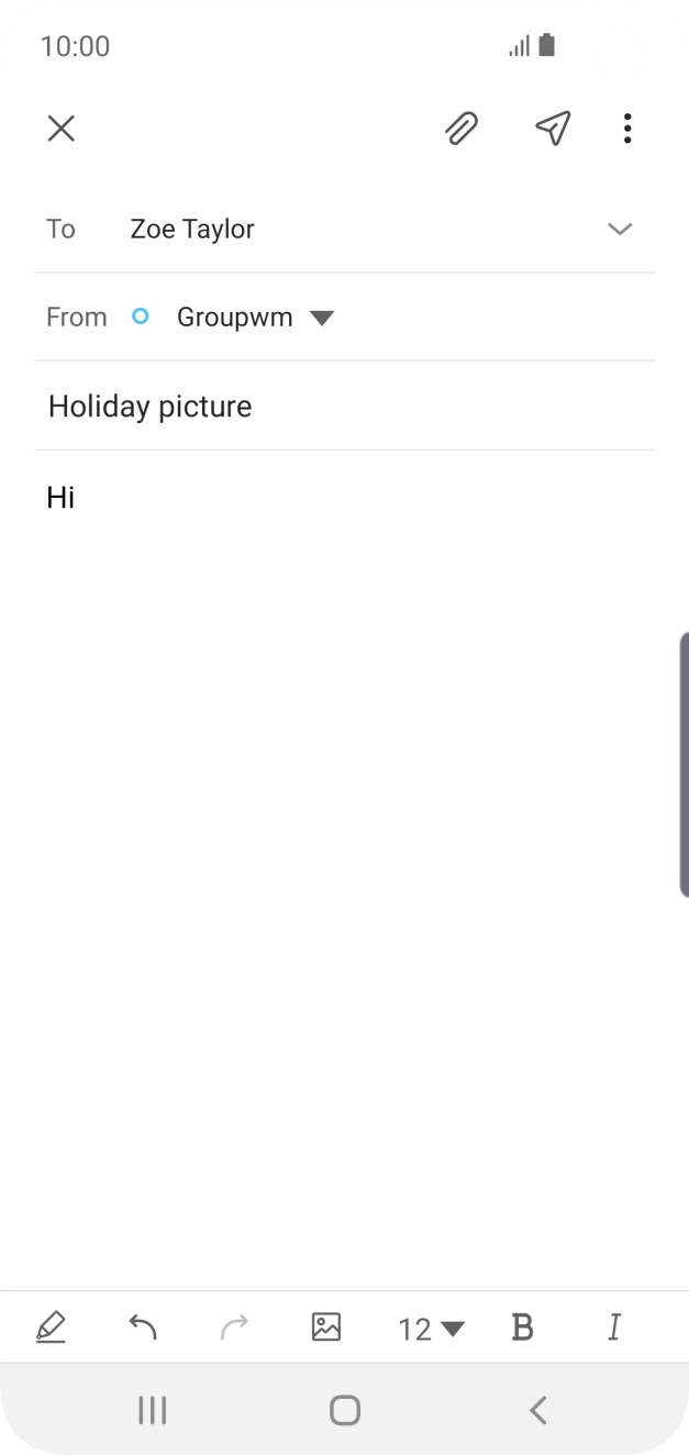 Press the attachment icon.