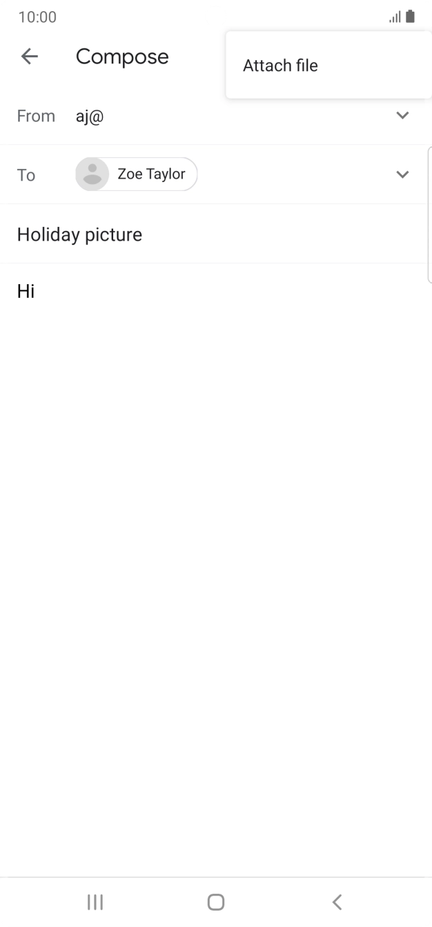 Press Attach file and go to the required folder.