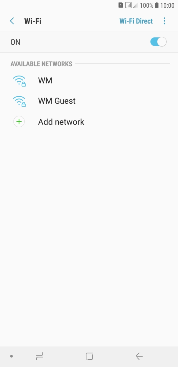 Press the required WiFi network. Press the required WiFi network.