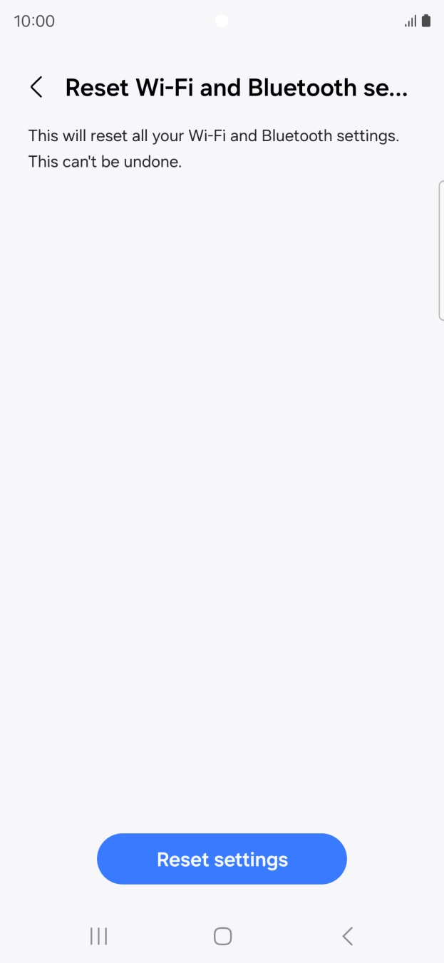 Press Reset settings.
