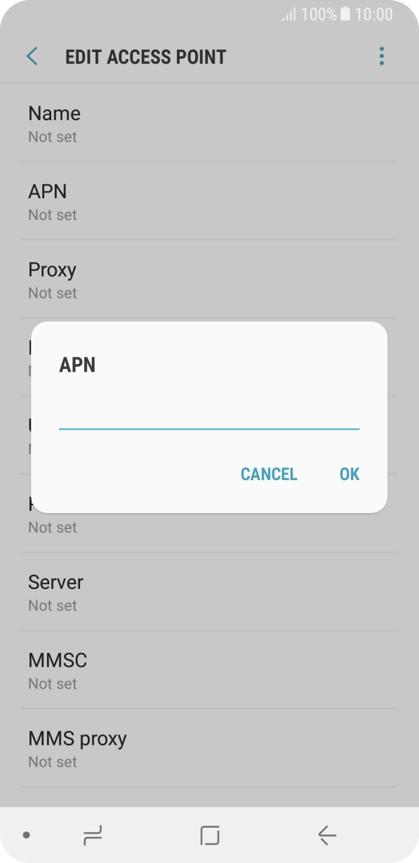 Key in wap.o2.co.uk and press OK.