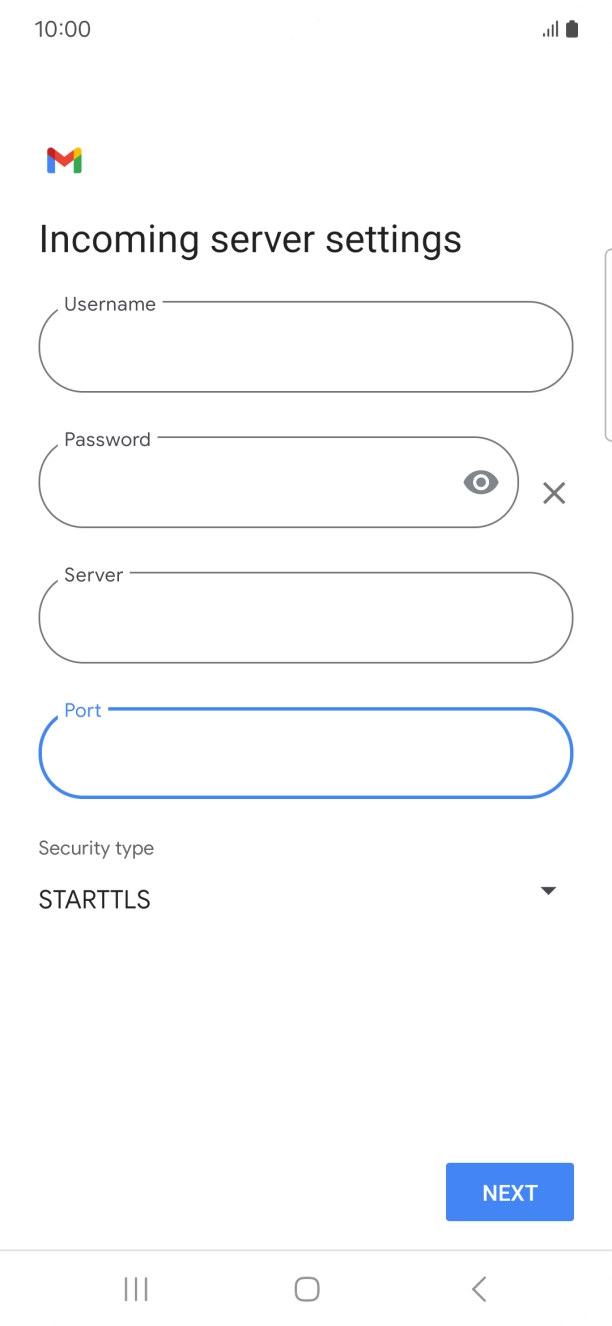 Press the drop down list below 'Security type'. Press the drop down list below 'Security type'.