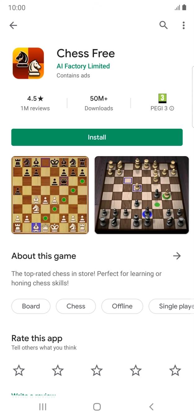 Press Install and follow the instructions on the screen to install the app.