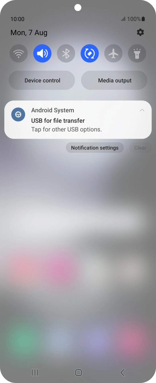 Press Tap for other USB options.. Press Tap for other USB options..