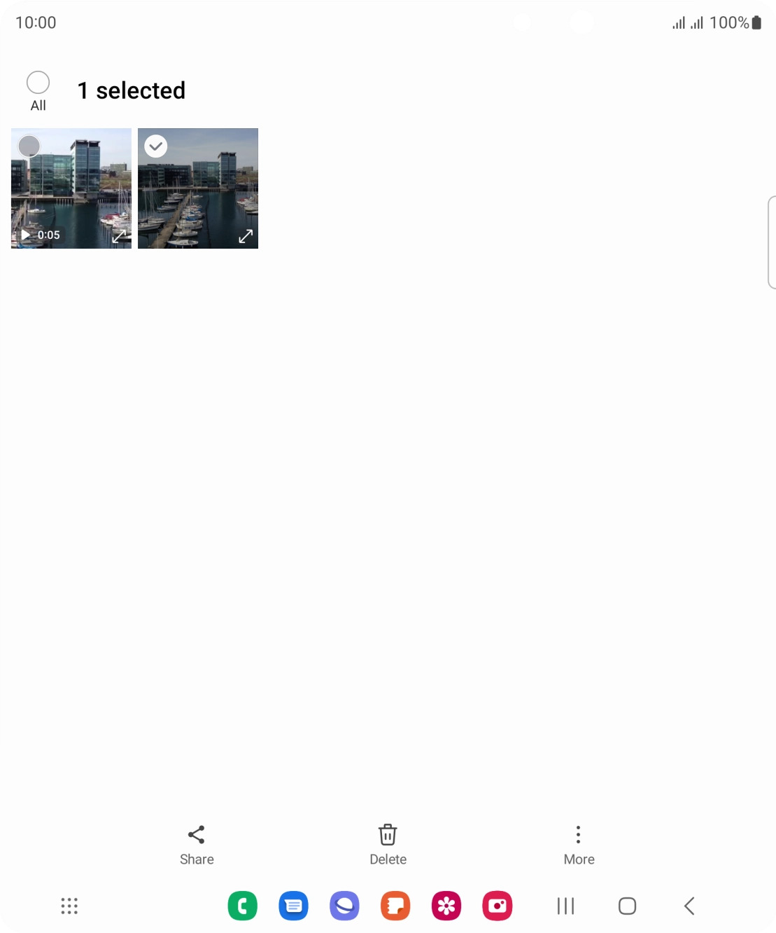 Press the field above 'All'. Press the field above 'All'.