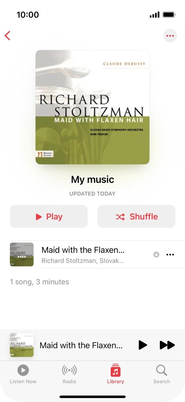 Press the song title. Press the song title.