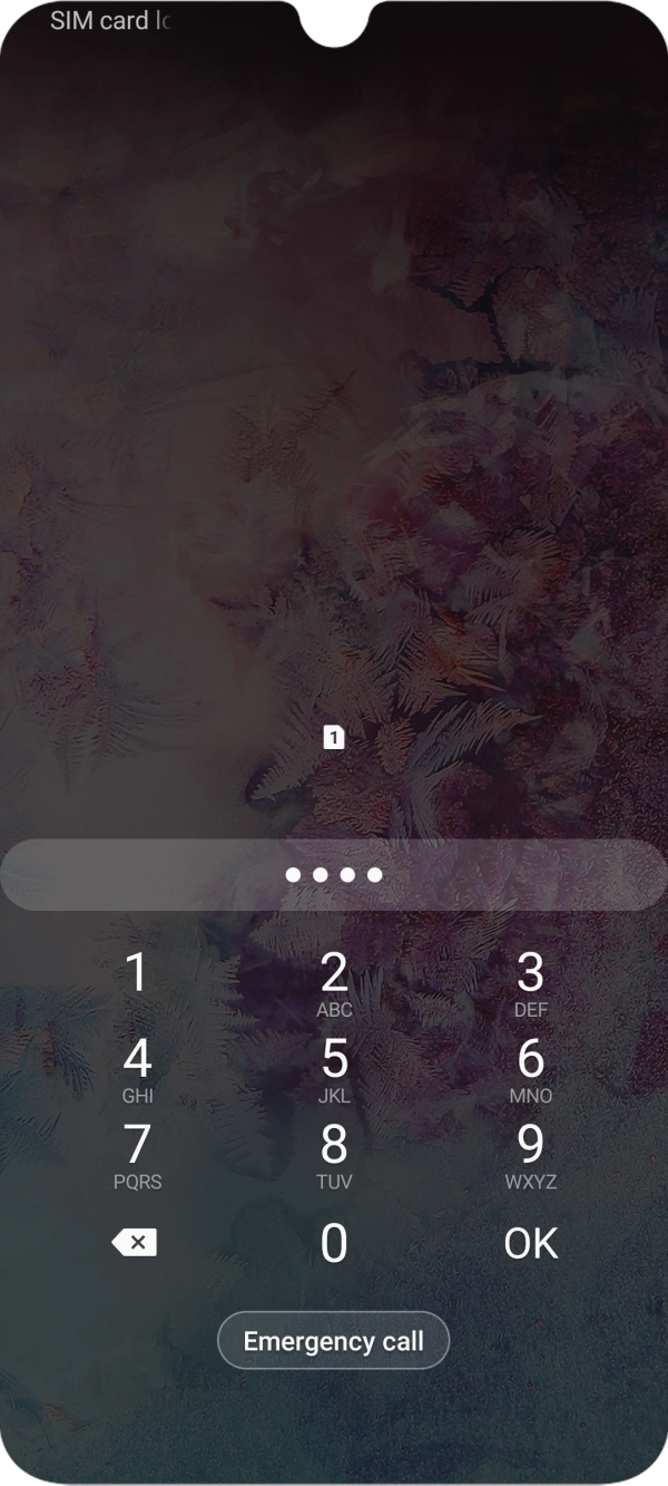 Key in your SIM PIN and press OK. The default SIM PIN is 0000.