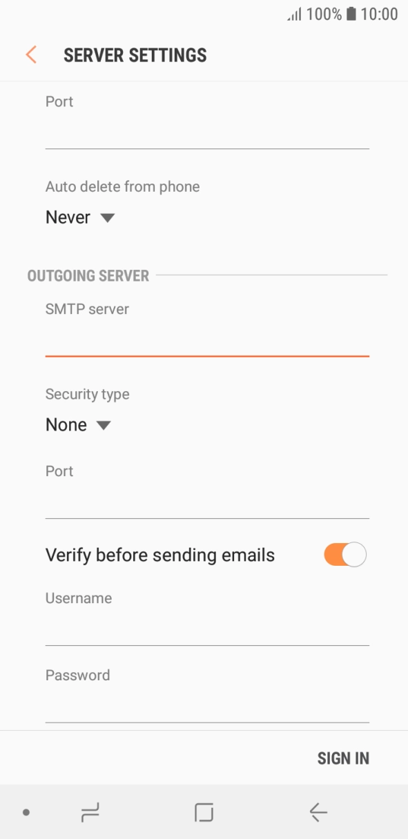 Press the drop down list below 'Security type'. Press the drop down list below 'Security type'.
