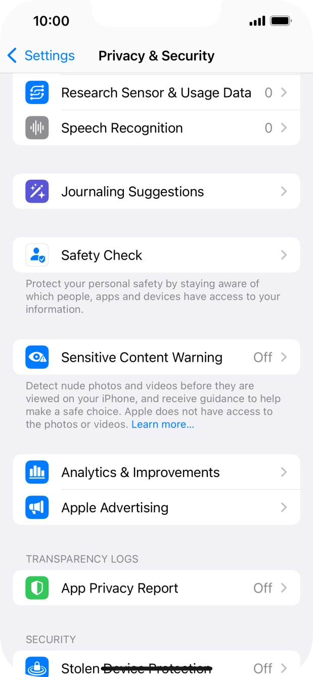 Press App Privacy Report.